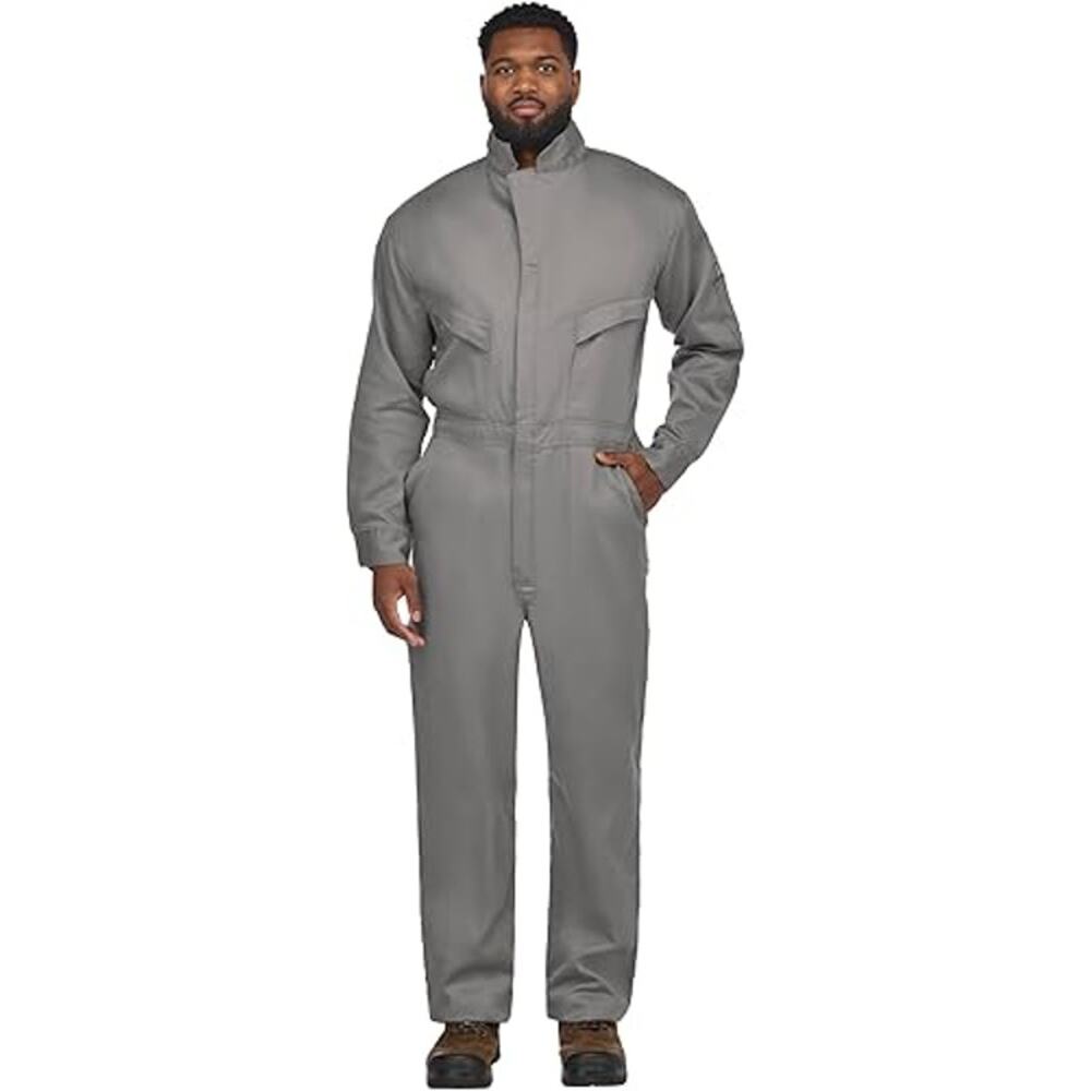 NWT Bulwark FR Men's Lightweight Excel FR ComforTouch Deluxe Coverall gray 48